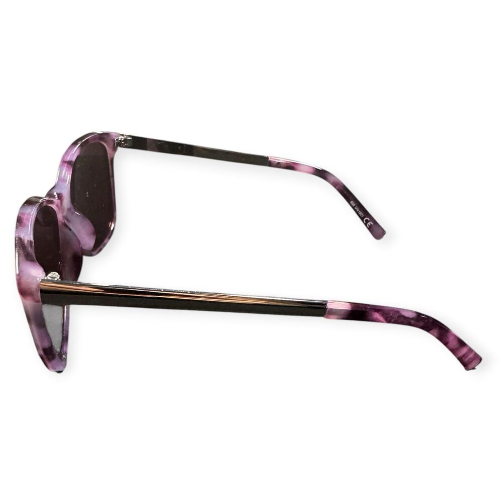 Purple Retro‎ Tortoise Shell Sunglasses Brown Frames - Picture 2 of 4
